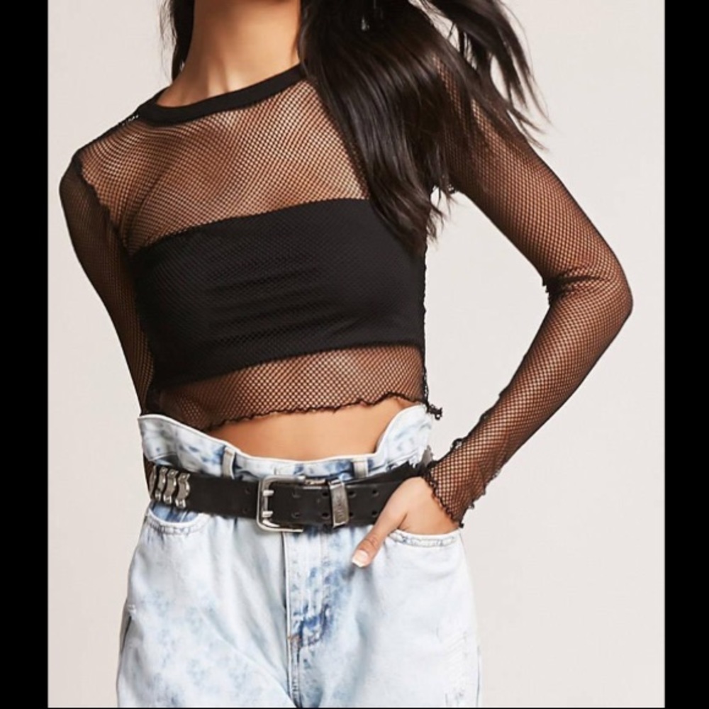 Fishnet Crop Top